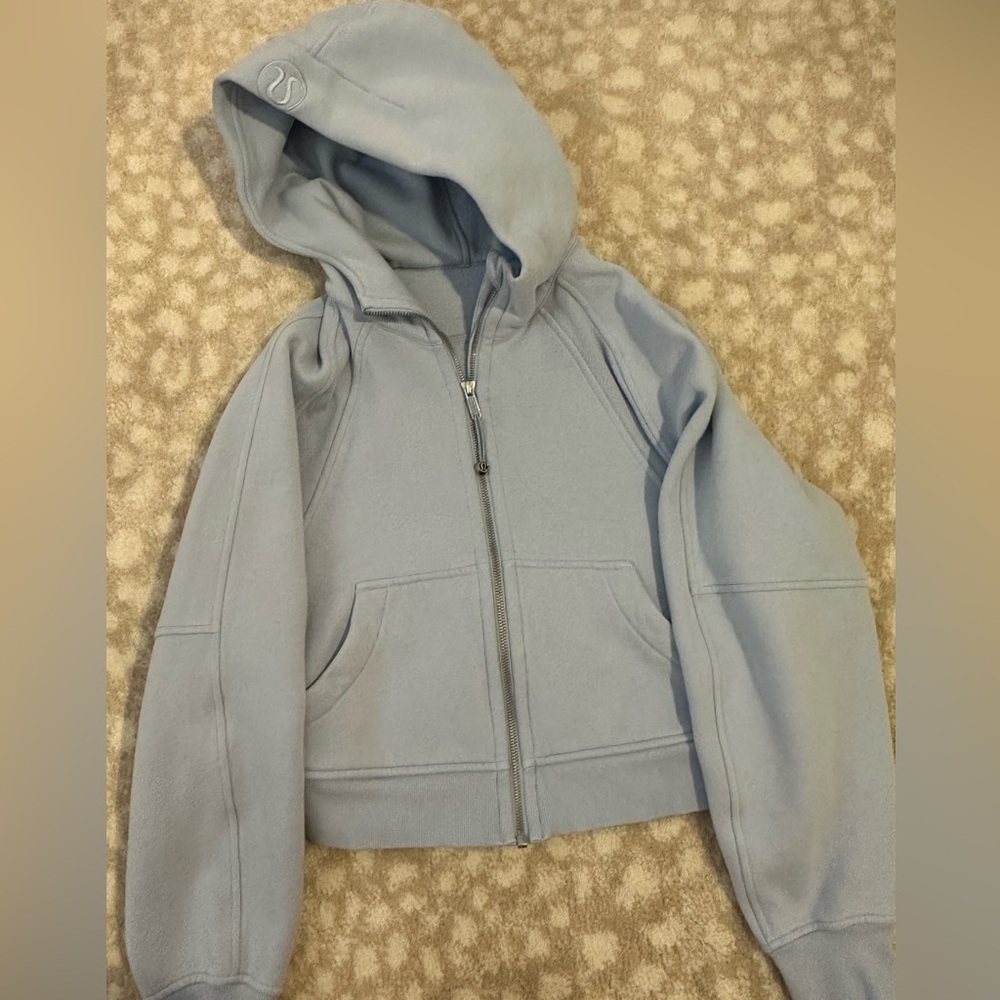Lululemon Blue Linen Scuba Full Zip - Picture 2 of 5
